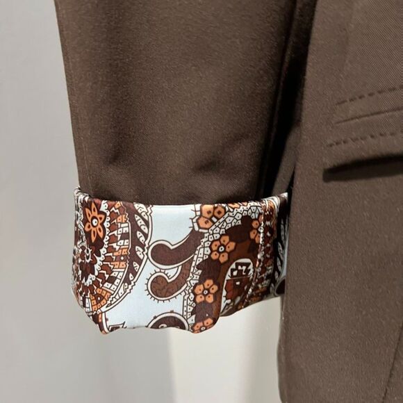 Jones New York Brown Peak Lapel Single Breasted Lined Blazer Suit Jacket Size 6 - Picture 9 of 11